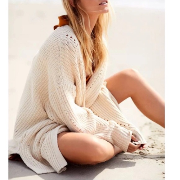 Free People Sweaters - Free People Blogger Fave Nightingale Cardigan Sweater Slouchy in Cream Small